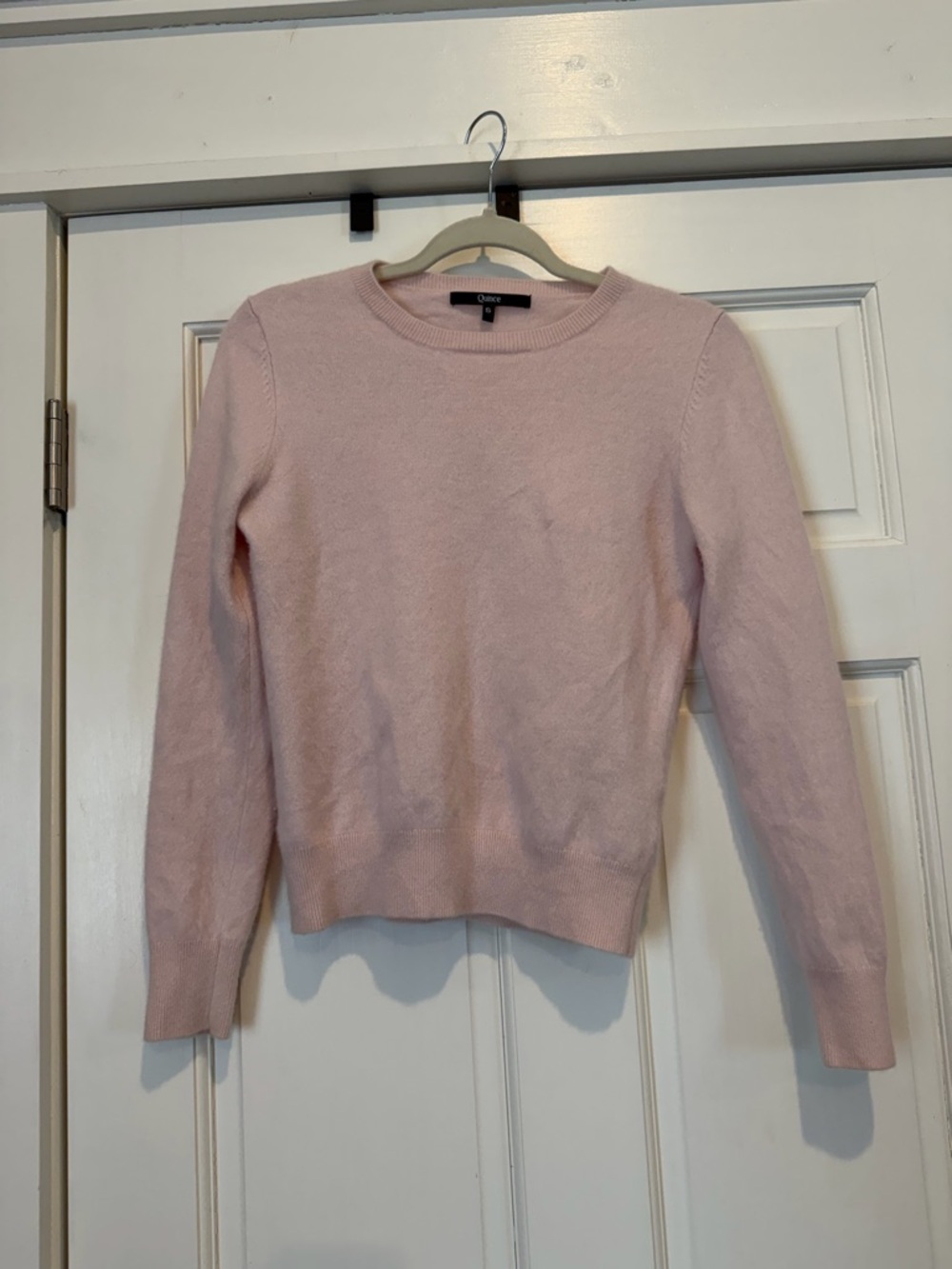 Quince Pale Pink Crewneck Sweater - 100% Cashmere Natural Fibers